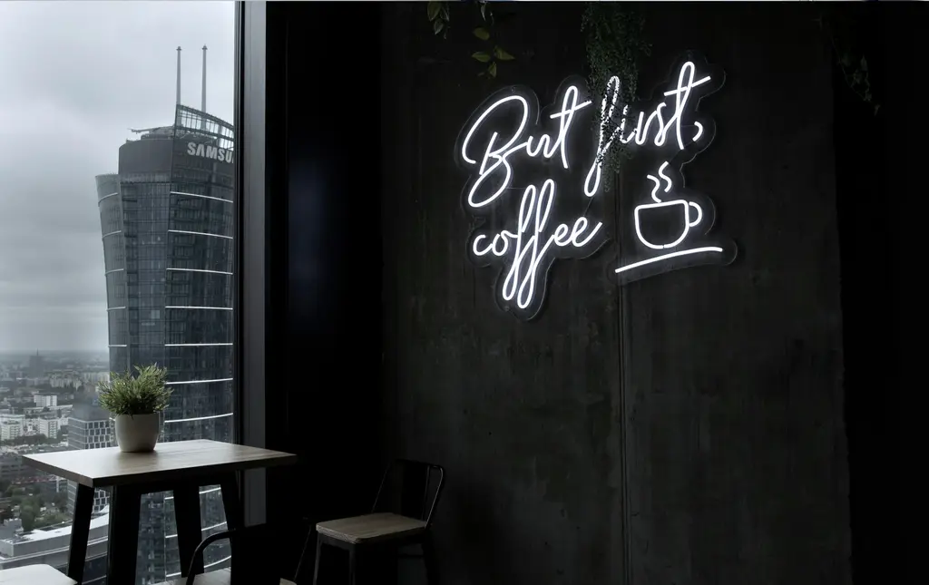 But first, coffee