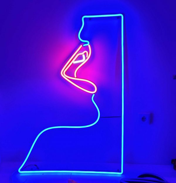 Gesicht im Rahmen - Neon LED Classic – Bild 2