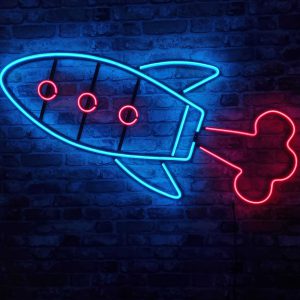 Rakete - Neon LED Classic