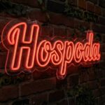 Hospoda LED neonový nápis - autentická česká světelná reklama do baru | Omineo