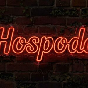 Hospoda LED neonový nápis - autentická česká světelná reklama do baru | Omineo