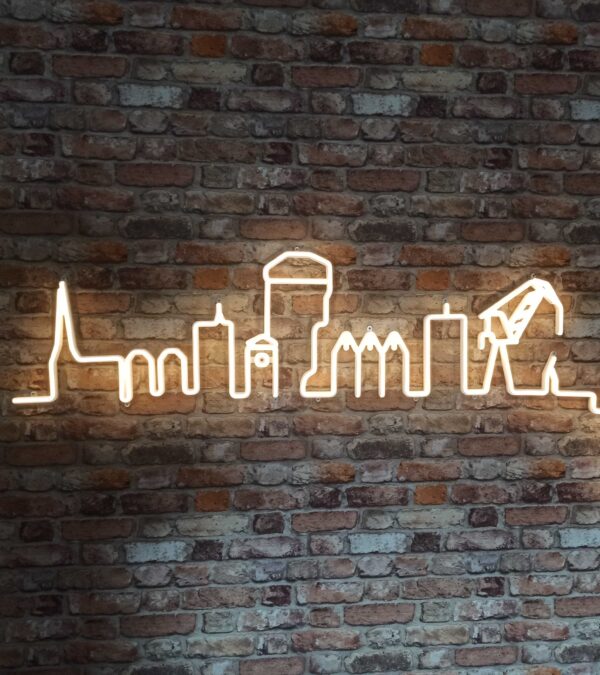 Gdańsk Skyline - Neon LED Classic - obrazek 3