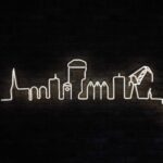 Gdańsk Skyline - Neon LED Classic