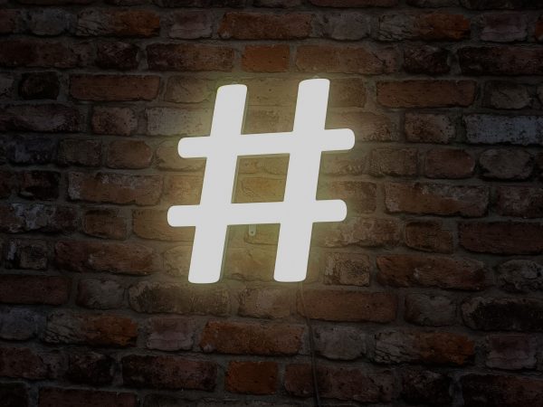 hasztag- Litery 3D Frontlit