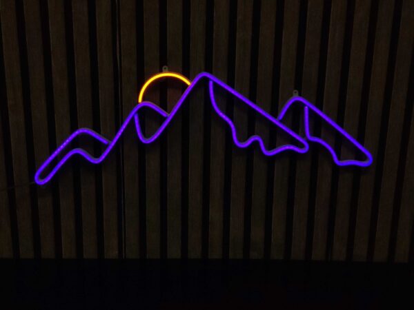 Berge und Sonne - Neon LED classic – Bild 3