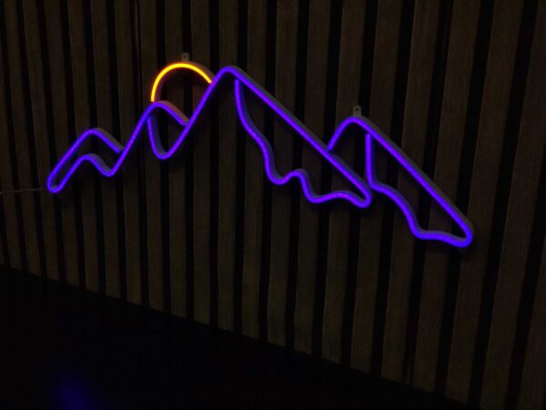 Berge und Sonne - Neon LED classic – Bild 2