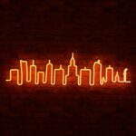Warszawa Skyline - Neon LED Classic