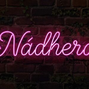 Nádhera LED neonový nápis - český výraz jako svítící dekorace na zeď | Omineo