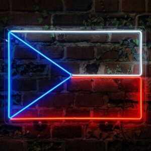 Česká vlajka LED neon - národní symbol jako svítící nástěnná dekorace | Omineo