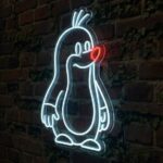 Krtek LED neon - slavný český krteček jako ručně vyráběná světelná dekorace | Omineo