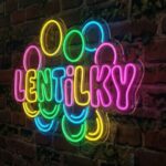 Lentilky LED neon - oblíbené české bonbóny jako svítící dekorace | Omineo