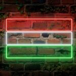 Magyar zászló LED neon - a nemzeti trikolór világító dekorációként | Omineo