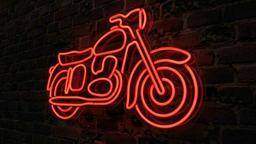 Motorka Jawa LED neon - legendární český motocykl jako neonová dekorace | Omineo