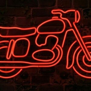 Motorka Jawa LED neon - legendární český motocykl jako neonová dekorace | Omineo