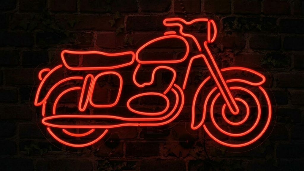 Motorka Jawa LED neon - legendární český motocykl jako neonová dekorace | Omineo