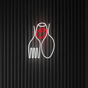 Abendessen mit Wein - Neon LED Classic
