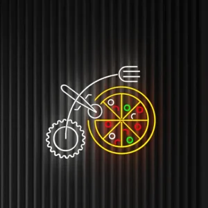 Bike Pizza - Neon LED Classic