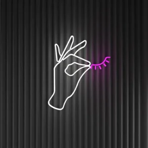 Eyelash in Hand - Neon LED Classic