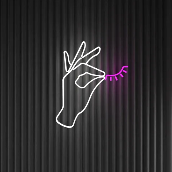 Eyelash in Hand - Neon LED Classic