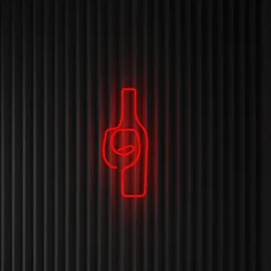 Wino i kieliszek - Neon LED Classic