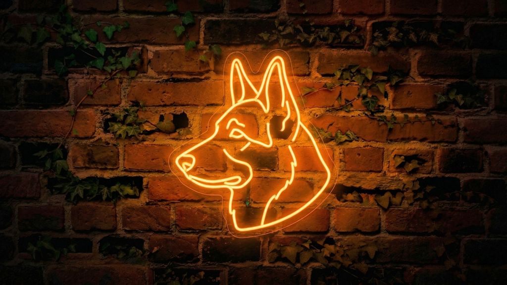 Schäferhund - Neon LED Classic