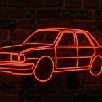 Škoda 105 LED neon - legendární české auto jako ručně vyráběná neonová dekorace | Omineo
