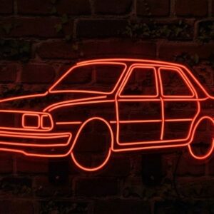 Škoda 105 LED neon - legendární české auto jako ručně vyráběná neonová dekorace | Omineo