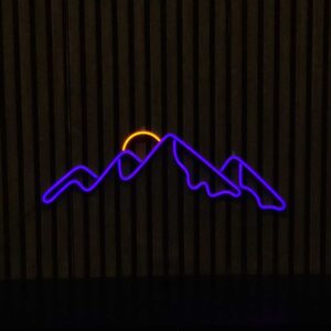 Berge und Sonne - Neon LED classic